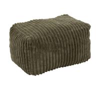 Pouf Muzi rectangulaire côtelé 61x78cm vert - Atmosphera Créateur d'intérieur
