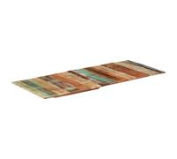 POUFGDR Dessus de Table Rectangulaire 60x140 cm 15-16 mm Bois Récupéré | Mélange Manguier, Teck, Chêne, Fini Verni, Facile à Nettoyer, pour Table Basse, Bureau, Console