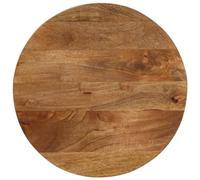 POUFGDR Dessus de Table Rond 50x2,5 cm Manguier Massif | Bois Tropical Solide, Design Rustique, Surface Facile à Nettoyer, Pour Salle à Manger