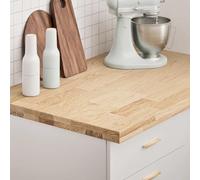 POUFGDR Plan de Travail Cuisine Bois de Chêne Massif | Surface Lisse Facile à Nettoyer, Usage Polyvalent, Grain Unique pour Cuisine