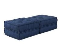 Ensemble de canapés modulaires vidaXL, 2 pièces, indigo, 140 x 70 x 36 cm, tissu