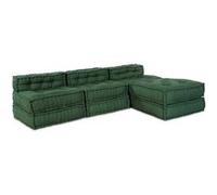 Poufs modulaires 4 pièces en tissu vert Vert G