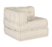 Poufs Modulaires Vidaxl - 2 Pièces En Tissu Crème