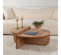 Concept Usine - Table basse ronde Poul - Podium en pin Atlantique 90 cm - Marron