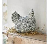 Poule décorative Delmonico gris H/L/P env. 21/15.5/20.5 cm