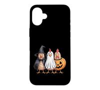 Poulet Effrayant drôle Halloween Poulets fantôme Citrouille sorcière Coque pour iPhone 16 Plus