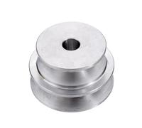 Poulie à Double rainure en alliage d'aluminium, 40 et 50mm, alésage fixe de 8 à 20MM, roue en forme de V for courroie ronde de 10MM(10mm)