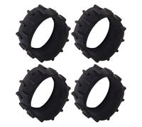 Poulie anti-poulie en caoutchouc pour tondeuse robot Dreame A1, accessoire de rechange de roue avant, pièce de tondeuse noire 110 x 40 mm (4 pièces)