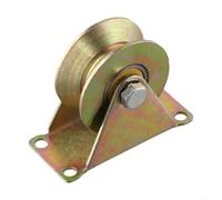 Poulie de câble en acier, roue de rail à rainure en V pour cordes de 1 à 8 mm, poulie de levage galvanisée avec deux roulements pour porte coulissante de treuil (60 mm)