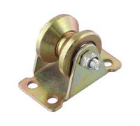 Poulie de câble en acier, roue de rail à rainure en V pour cordes de 1 à 8 mm, poulie de levage galvanisée avec deux roulements pour porte coulissante de treuil (32 mm)