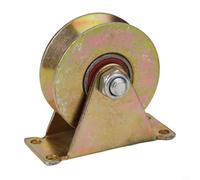 Poulie de câble en acier, roue de rail à rainure en V pour cordes de 1 à 8 mm, poulie de levage galvanisée avec deux roulements pour porte coulissante de treuil (80 mm)