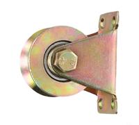 Poulie de rail avec double roulement, construction en acier galvanisé pour cordes de 1 à 8 mm, convient pour les portes coulissantes, les rails de porte et les opérations de treuil (50 mm)