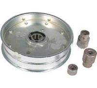Poulie de renvoi à rainure plate adaptable pour les modèles Scag 32'', 36'', 48'', 52'' et 61'' - H : 30,16 mm, diamètre extérieur : 131,76 mm, diamètre intérieur : 9,52 mm