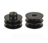 Poulie double rainure en métal pour machine tournante moteur diesel 168F 170F 188F 190F 2 canaux transmission de force stable durable avec vis et joints noir pièce de rechange industrielle (188/190F
