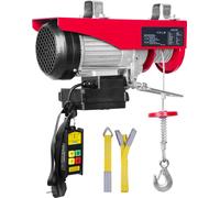 Poulie électrique de SucceBuy, capacité de 400 kg, 850 W, treuil en acier 220 V avec télécommande sans fil, hauteur de levage de 12 m, moteur en cuivre pur pour garage, entrepôt, usine