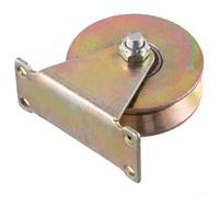 Poulie en acier robuste avec double roulement à billes pour câble de 1 à 8 mm pour cordes conçues pour les portes coulissantes, les rails de porte et les opérations de treuil (95 mm)