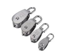 Poulie Inox Extracteur de poulie à corde en acier inoxydable M15 M20 M25 M32 M50, ensemble d'outils levage pivotant roue unique, moteur rouleau Abdominal Abs(M32)