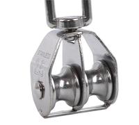 Poulie Inox Poulie en acier inoxydable M15/M25, simple/Double roue pivotante, ensemble de poulies à câble métallique, poulie grue, outils levage(Single pulley M25)