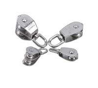 Poulie M15/M25 simple/Double roue pivotante, ensemble de poulies à corde levage, outils, poulie grue câble métallique en acier inoxydable