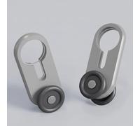 Poulies de voie de Rail de rideau de 50 pièces, poulie de voie de rideau silencieuse, poulie de Rail de silence facile à installer(Gray)
