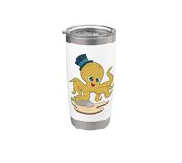 Poulpe Gentleman Haut-de-forme Gobelet isotherme en acier inoxydable double paroi