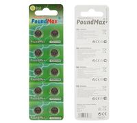 PoundMax® - Lot de 10 Piles Bouton alcalines AG13 LR44 1,5 V