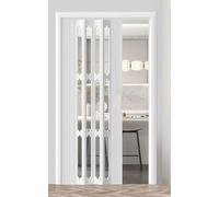 Pounjsd Portail Coulissant Intérieur Pliable 40in, Porte Accordéon Interieur, Porte coulissante à soufflet, Porte de Salle de Bain de Chambre à Coucher, pour salle de bain, chambre, buanderie, cuisine
