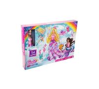 Barbie Calendrier de l’Avent Dreamtopia avec Poupée Mannequin et 24 surprises, dont tenues féeriques, animaux de compagnie et accessoires, Jouet Enfant, Dès 3 ans, HGM66
