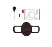 pour accessoire Barbecue Silicone pour Marinade Intérieure (Black（4）) | Injecteur included, basting brush set, oven and air fryer safe, non-stick pour surface, easy flavor infusion