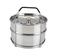 pour accessoire Cuiseur Vapeur 304 Anti-Rouille pour accessoire | Acier 304 alimentaire, empilable, 20cm, anti-rouille, compatible cocottes-minute, cuisson saine