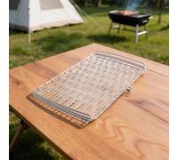 pour accessoire Grill Rectangulaire 45x30cm pour plein Air | Acier inoxydable 304, réutilisable, nettoyage pour facile, 45.8x30cm, pour idéal poisson et légumes