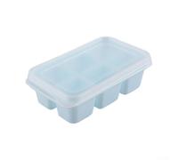 pour bac à Glaçons avec Couvercle 6 Cases Silicone PP pour(Blue and white) | Couvercle hermétique, empilable, gain de place frigo, pour anti- pour poussière, préserve le goût pur