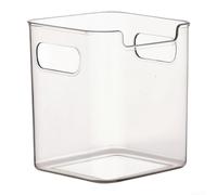 pour bac de Rangement Transparent Empilable 17,8cm Poignées(S) | Vision claire immédiate, poignées ergonomiques, design empilable gain de place, idéal frigo et placard