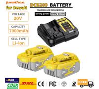 Pour batterie au lithium Dewalt 18V/20 Volt MAX DCB200, remplacement de batterie 18V DCB203 DCB184 DCB182 180 DCB181 DCB182 DCB201 DCB206, chargeur 2 Battery 1 Charger