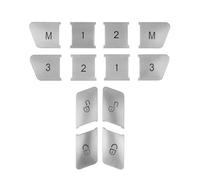 Pour Benz ABCE Pour GLA/CLA/GLK/GLE Pour CLS ML GL W204 W212 W246 W166 Bouton Déverrouillage Serrure Porte Voiture Paillettes Revêtement Autocollant Automotive Interior(Silver 12pcs)