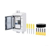 Pour boîte combinée solaire PC+ABS étanche pour l'extérieur pour | Protection contre la foudre SPDZ intégrée, tension nominale DC500 V, protection contre les surcharges 40 A, composants longs