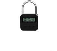 pour cadenas à Minuterie Électronique LCD 99H Rechargeable (black) | Écran LCD rétroéclairé, minuterie max 99h, pour alarme sonore, recharge USB, autonomie 500h