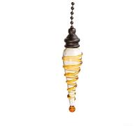 pour chaîne Tirage WC pour cristal 39cm Design pour chaîne(Yellow) | Design pour cristal élégant, longueur 39cm, pendentif 8cm, pour facile à installer, style moderne