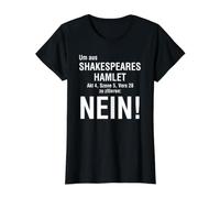 pour Citer de Shakespeares Hamlet Non T-Shirt Graphique avec Valeur, Femme, Noir, M