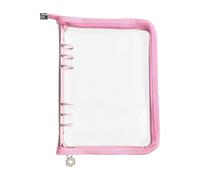 Pour classeur - Protecteur de fermeture éclair transparent à 6 anneaux | Protecteur de coque en PVC | Fermeture décorative pour cahier | Pour cahier rechargeable, document, école, négoci