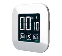 Pour compte à rebours avec fonction mémoire jusqu'à 60 minutes pour | Fonctionnement tactile - Silencieux - Grand écran LCD - Menu facile - Design gris