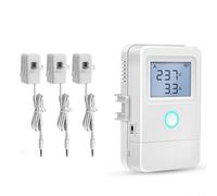 pour compteur électrique intelligent WiFi Tuya 3 canaux, 100 A par canal, écran LCD, télécommande avec relais 16 A, surveillance de la température et alarme, ignifuge V0, pour application Tuya Smart