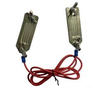 Pour connecteur de ruban de clôture électrique de ferme avec clips simples et doubles, conçu pour transmettre le courant entre la bande ou de l'excitateur à la bande (2 clips)