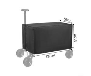 pour couverture Chariot Réutilisable avec Sangles pour clic(137*56*61cm) | Tissu Oxford 210D enduit PVC, coutures doubles, imperméable, anti-déchirure, usage répété