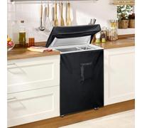 pour couverture de Coffre Extérieur Résistante aux Intempéries Pluie Neige UV pour Appareil 3.5 Pi³ - Housse Noire 420D avec pour zip(64 * 58 * 87cm)