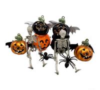 pour déco Halloween Squelette Araignée Chauve-Souris Sorcière 8 (10-piece Set)