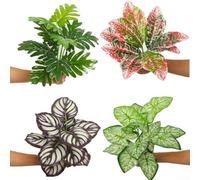 pour décor Mural Végétal Artificiel 4pcs Faux Lierre pour décor | Design réaliste, pour feuilles vibrantes, embellit salon, pour chambre, bureau, aspect naturel immédiat