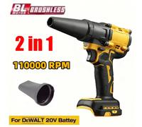 Pour DeWALT 20V batterie 2-en-1 ventilateur Turbo sans brosse ventilateur et aspirateur haute vitesse 110000 tr/min outil de soufflage de poussière portable Without battery