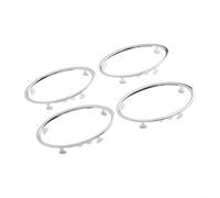 pour enjoliveur de Sortie AC 4PCS Argent ABS pour ford Focus MK2 2005-2013 | Installation pour facile pour en ABS argenté galvanisé Design élégant Adapté spécifiquement à l’aération intérieure pour