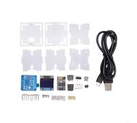 Pour esp8266 pour station météo kit pour bricolage, horloge WiFi capteur de | WiFi automatique, pour écran LED, coque acrylique, alimentation USB, idéal pour les amateurs d'électronique et les étudiants